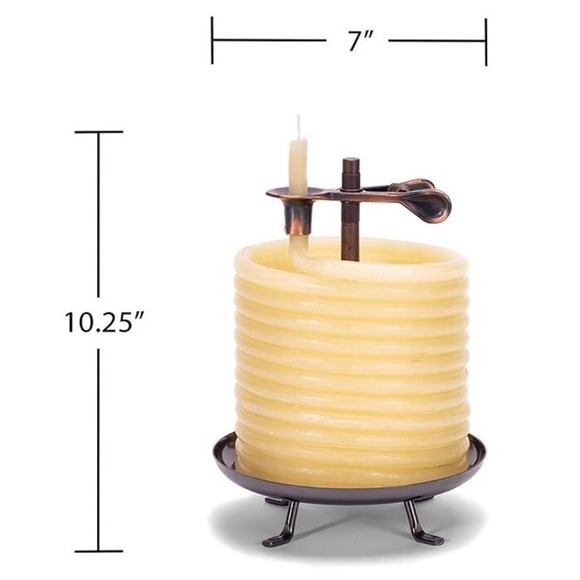 Candle by the Hour 60 Hour Candle, Natural Beeswax with Cotton Wick - Picture 4 of 5